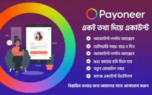 একই তথ্য দিয়ে পেওনিয়ার একাউন্ট সেবা